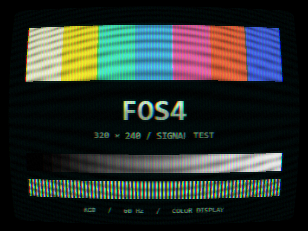 FOS4 &mdash; ekran testowy CRT